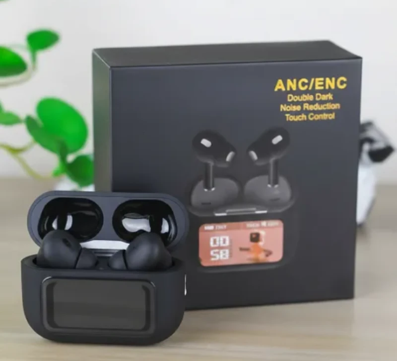 E9 Pro ANC/ENC Earbuds Black – Premium Touch-Screen
